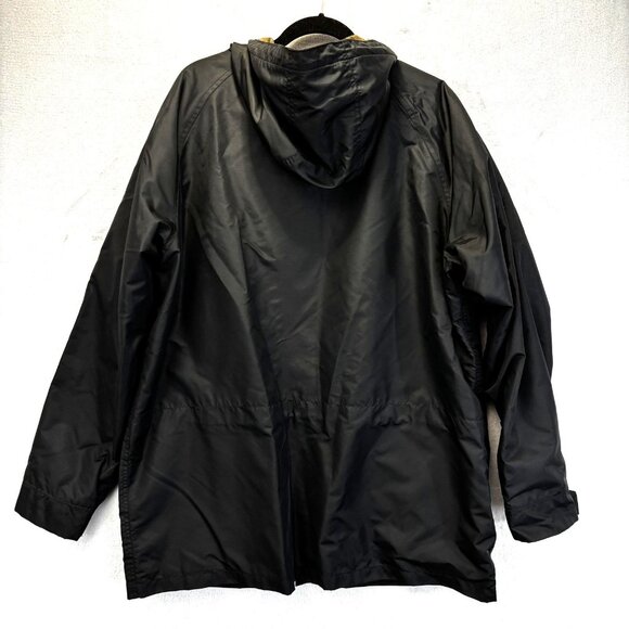 Woolrich Wool Lined Field Coat Mens Sz XL Black Plaid Hood Zip Guide Field 16038 - Picture 3 of 16